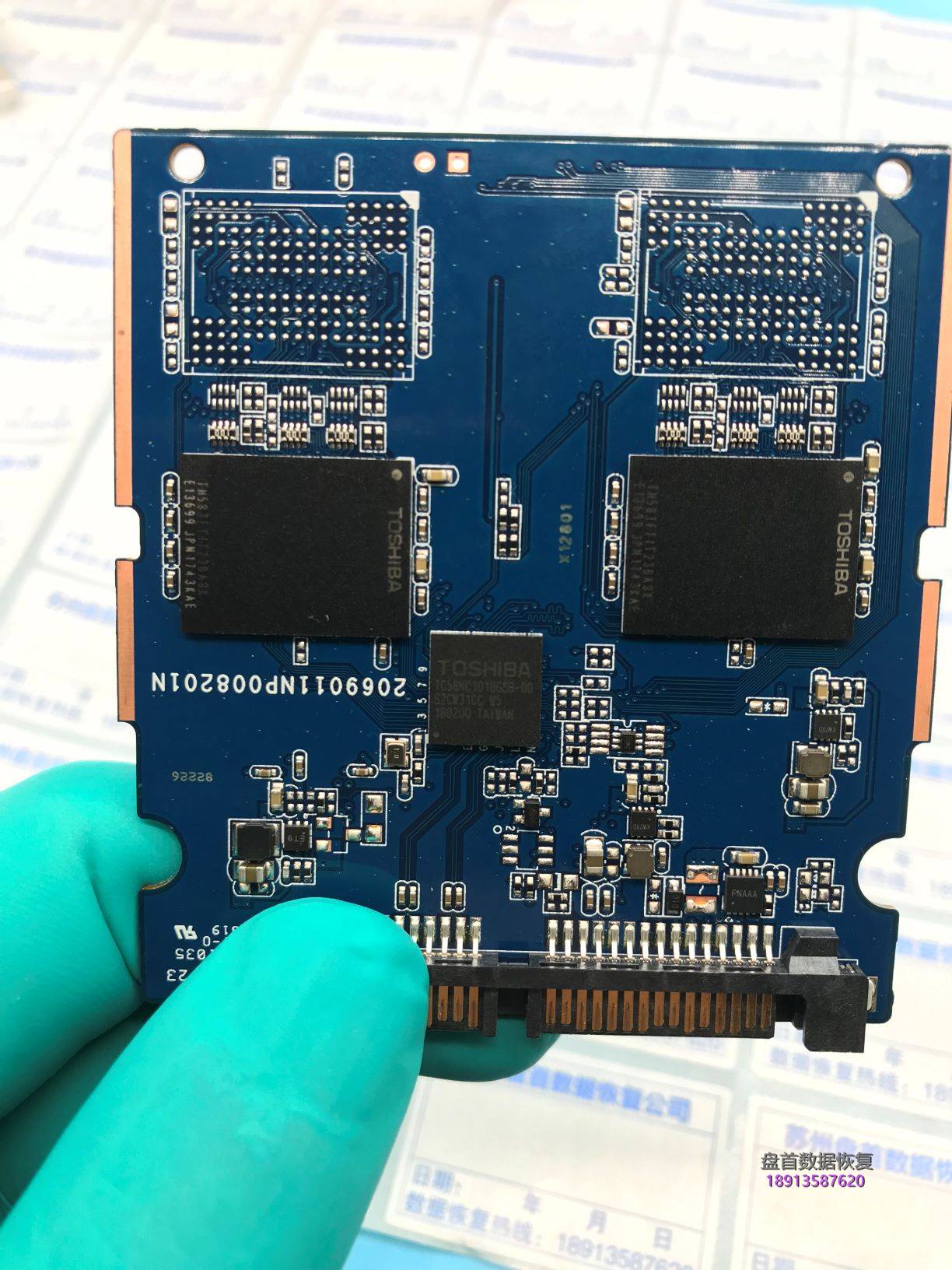 东芝TR200固态硬盘掉盘无法识别TC58NC1010GSB-00（PS3111）主控无法加载loader完美二次恢复成功