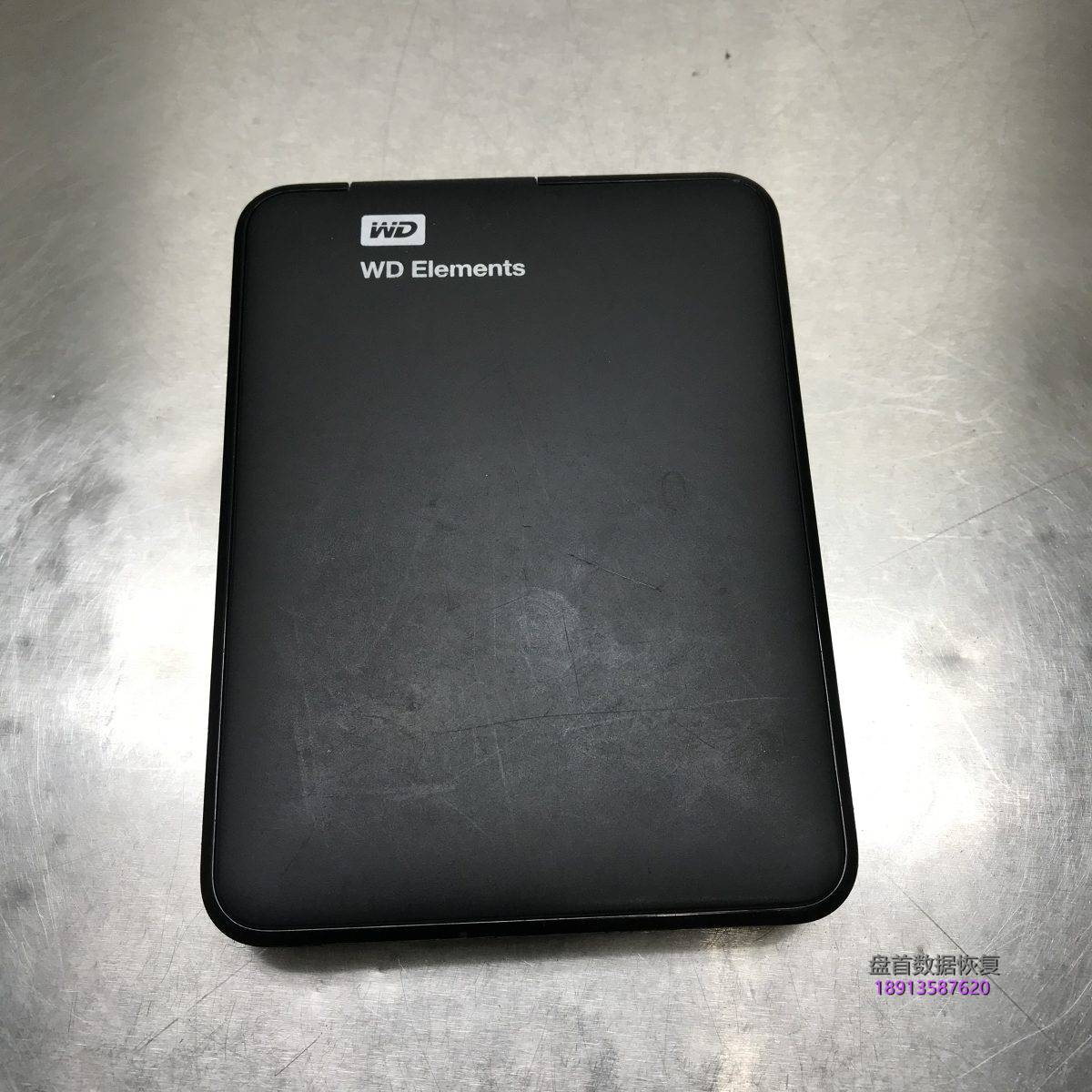 WD Elements 500G移动硬盘磁头损坏敲盘异响开盘数据恢复成功
