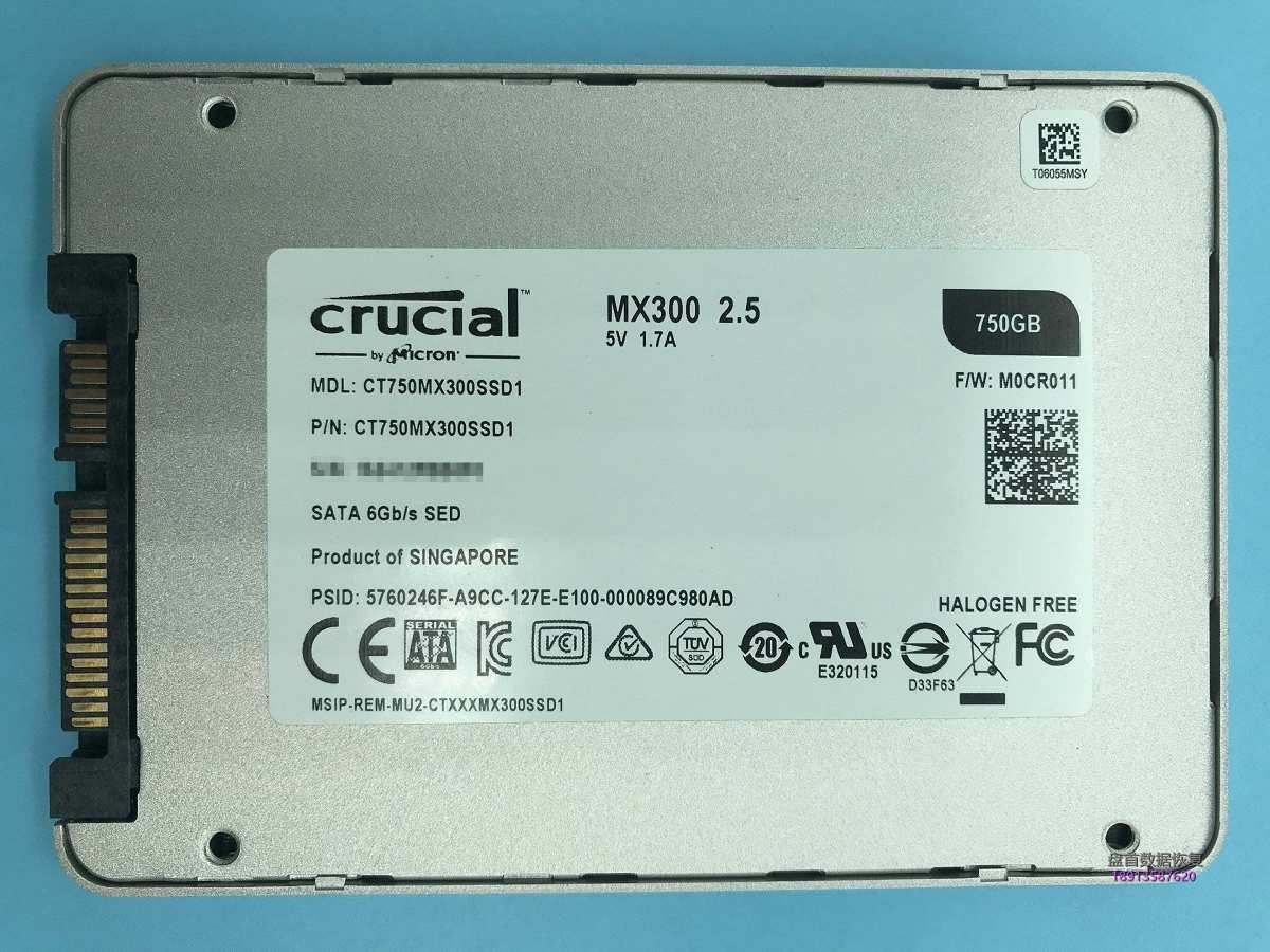 美光Crucial MX300 750GB CT750MX300SSD1固态硬盘误操作导致Outlook邮件PST文件丢失恢复成功