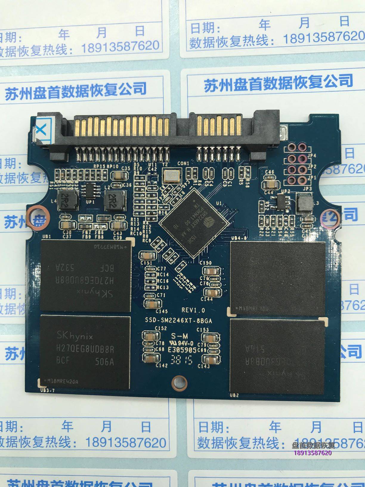 成功完美恢复PC3000 SSD软件显示芯片通道错误的假金士顿300VSSD固态硬盘无法识别SM2246XT主控