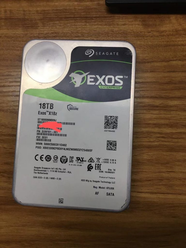 希捷18TB“银河”台式机硬盘硬件损坏开盘恢复数据成功案例