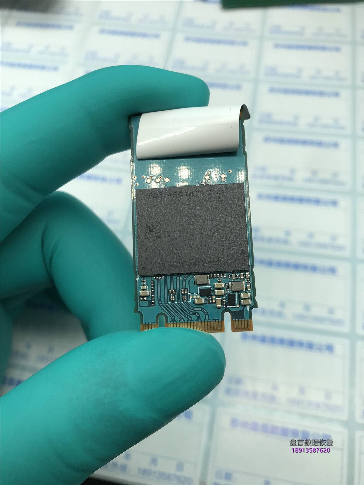 笔记本进本烧坏SSD固态硬盘TOSHIBA RC100进水后PCB层短路数据恢复成功