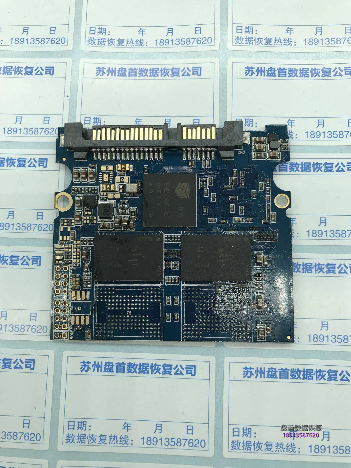 二次恢复金士顿SV300S37A240G固态硬盘SM2256K主控无法识别读不到盘芯片级数据恢复成功
