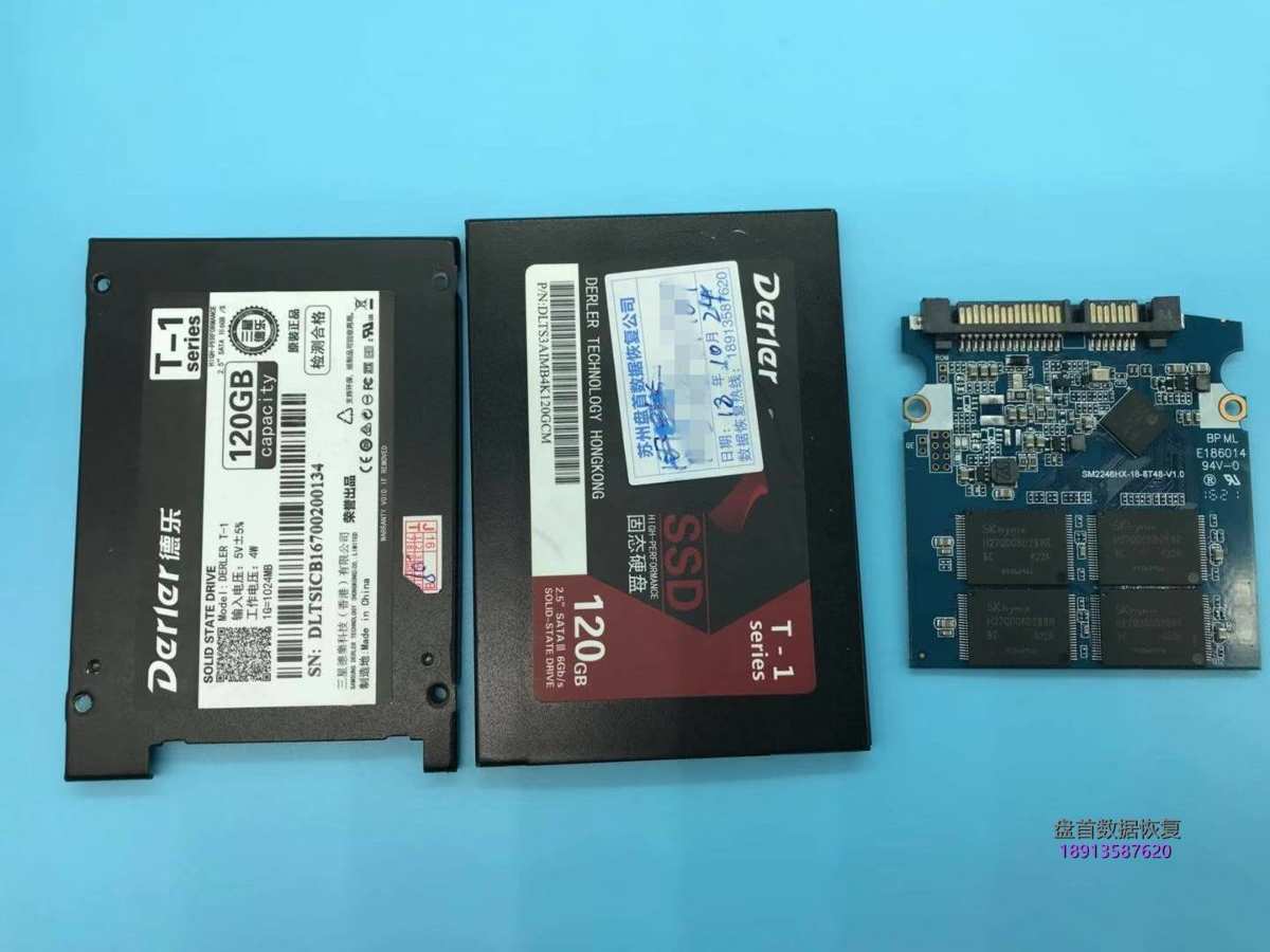 SM2246XT芯片德乐120G固态硬盘掉盘无法识别不读盘数据恢复成功