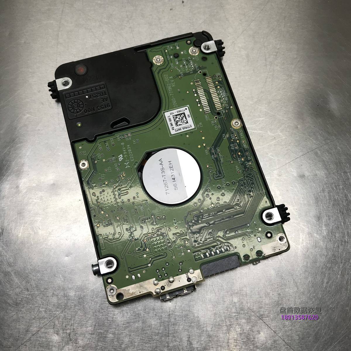 WD Elements 500G移动硬盘磁头损坏敲盘异响开盘数据恢复成功