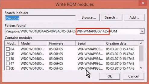 使用5. x版本PC-3000 for HDD从SA构建ROM镜像WD Marvell硬盘驱动器上的数据与内部ROM