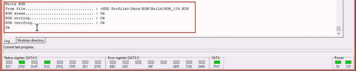 使用5. x版本PC-3000 for HDD从SA构建ROM镜像WD Marvell硬盘驱动器上的数据与内部ROM