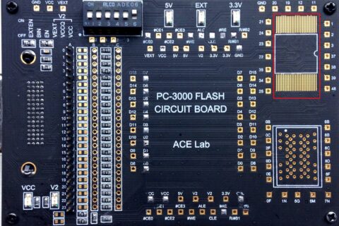 PC-3000 Flash电路板适配器和TSOP-48内存芯片