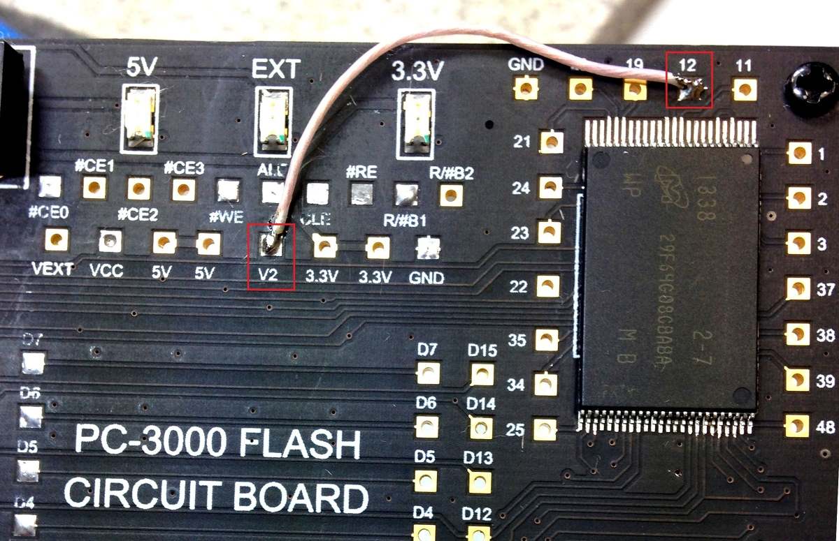 PC-3000 Flash电路板适配器和TSOP-48内存芯片