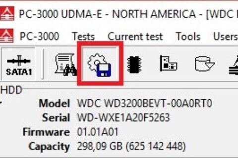 PC-3000 for HDD 如何手动检测西部数据硬盘的系统磁头