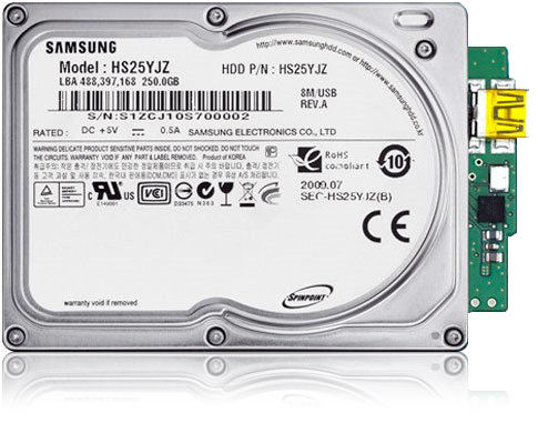 三星Samsung HS25YJZ 1.8寸USB接口移动硬盘如何将USB接口转换为IDE接口