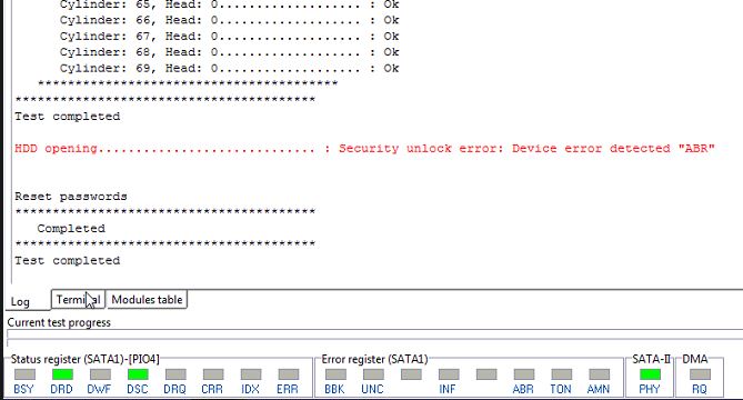 如何使用PC-3000 for HDD Samsung清除三星硬盘的加密密码