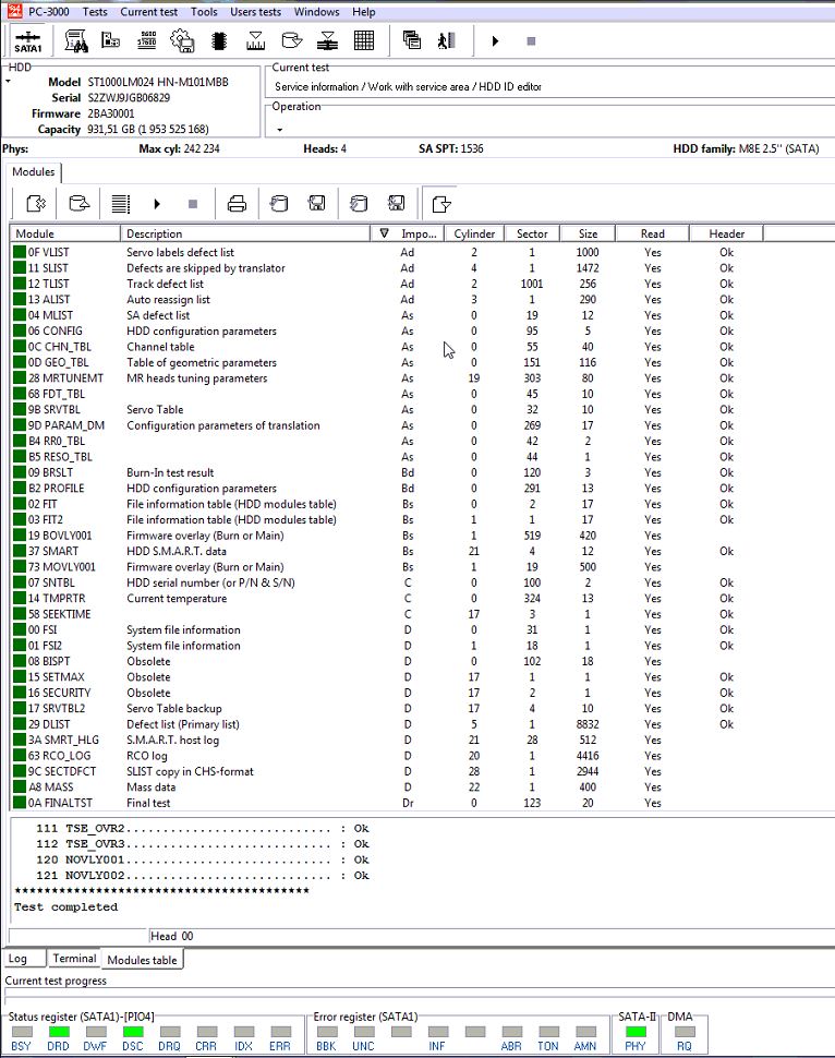 如何使用PC-3000 for HDD Samsung清除三星硬盘的加密密码