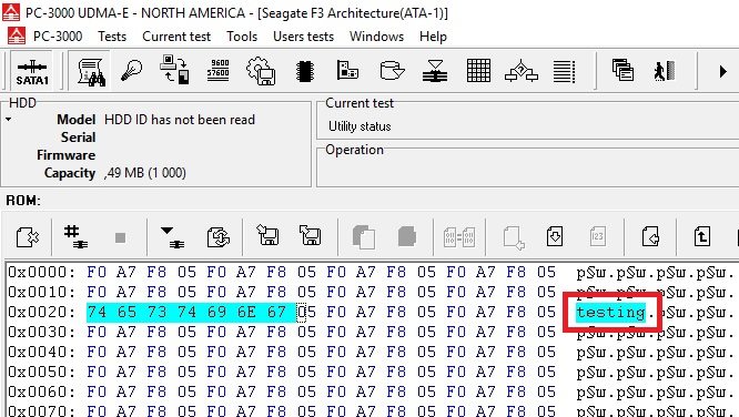 PC-3000 for HDD Seagate F3系列架构硬盘特定的诊断程序