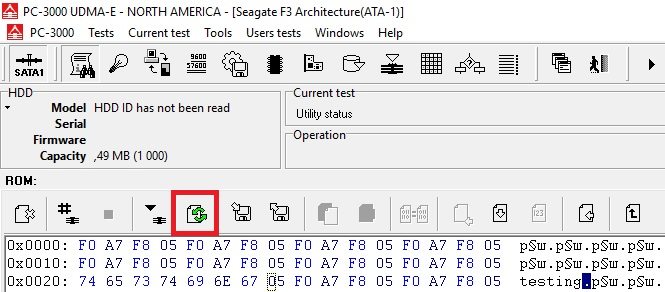 PC-3000 for HDD Seagate F3系列架构硬盘特定的诊断程序