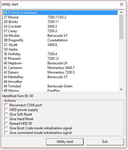 PC-3000 for HDD Seagate F3系列架构硬盘特定的诊断程序