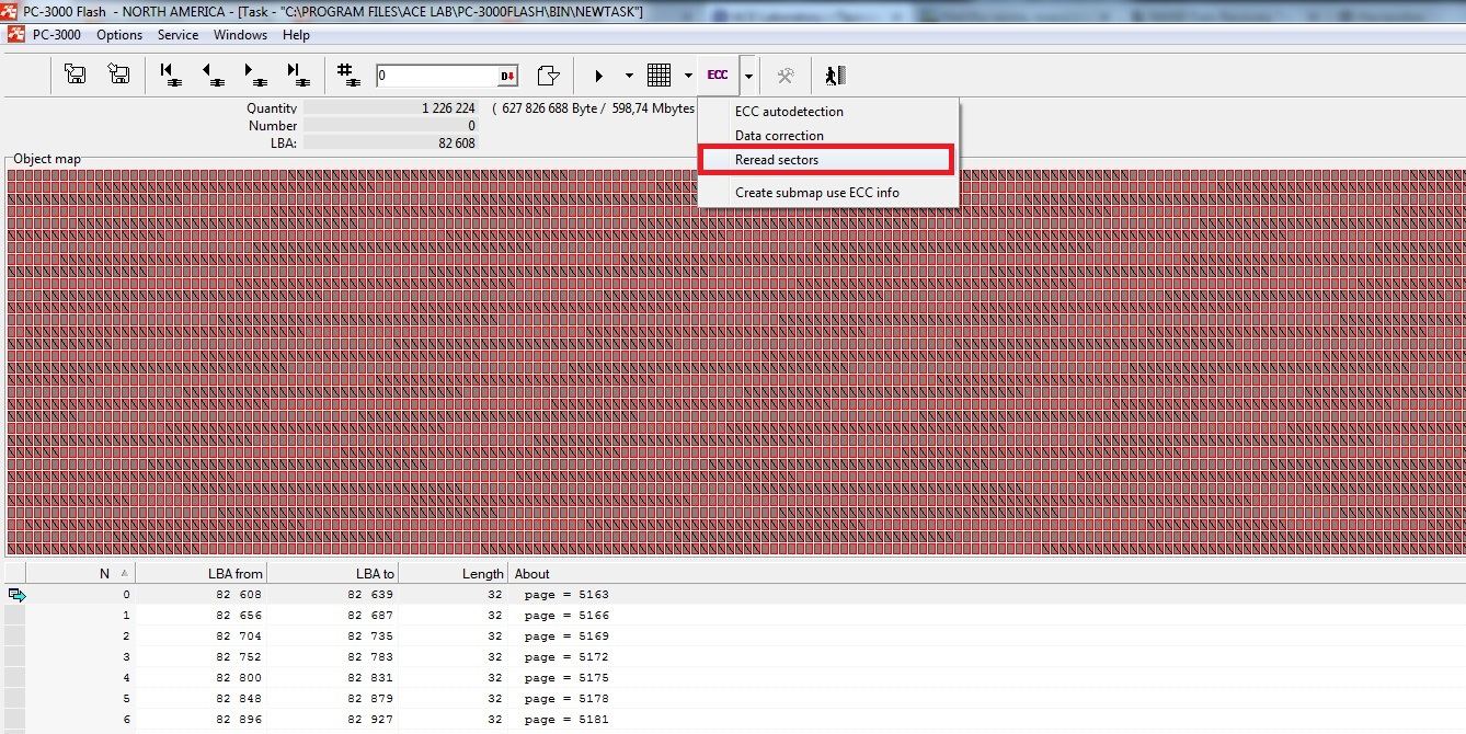 PC-3000 Flash如何使用Readout和ReadRetry特性来提高转储的质量