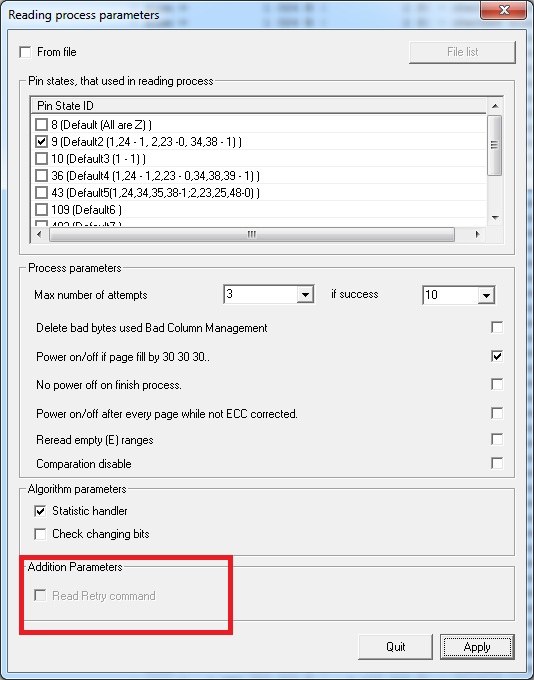 PC-3000 Flash如何使用Readout和ReadRetry特性来提高转储的质量
