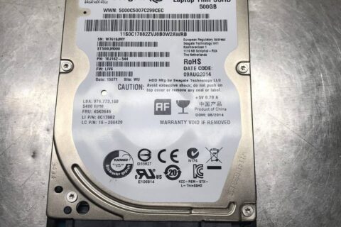 希捷Seagate 500G笔记本SSHD硬盘磁头卡死盘片导致电机无法启转开盘数据恢复成功