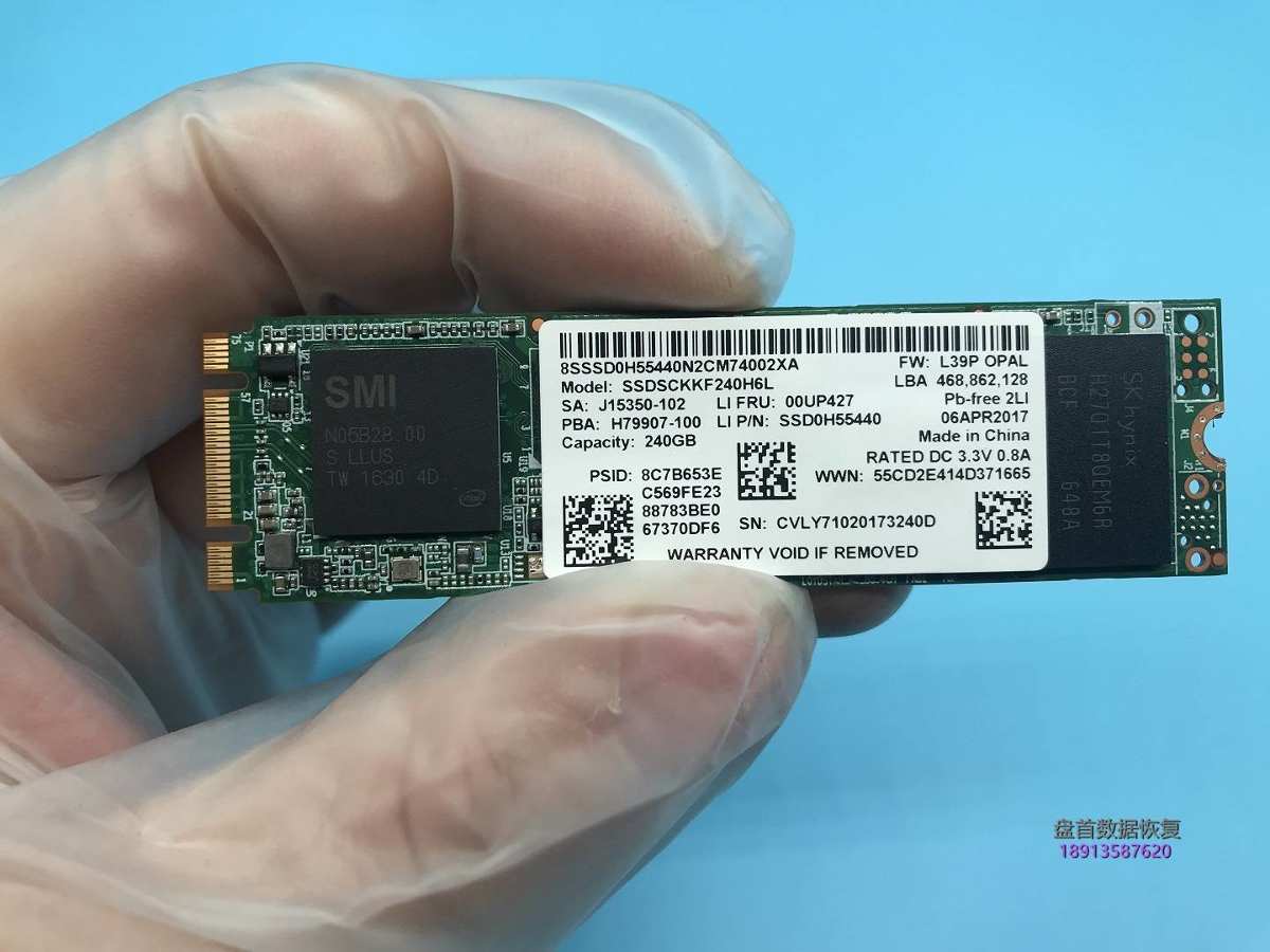 SSD固态硬盘开机卡LOGO界面无法识别不读盘修复SSDSCKKF240H6L英特尔恢复成功