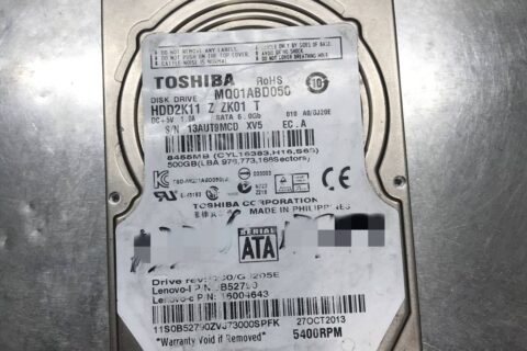 东芝硬盘MK1059GSM二次开盘数据恢复成功