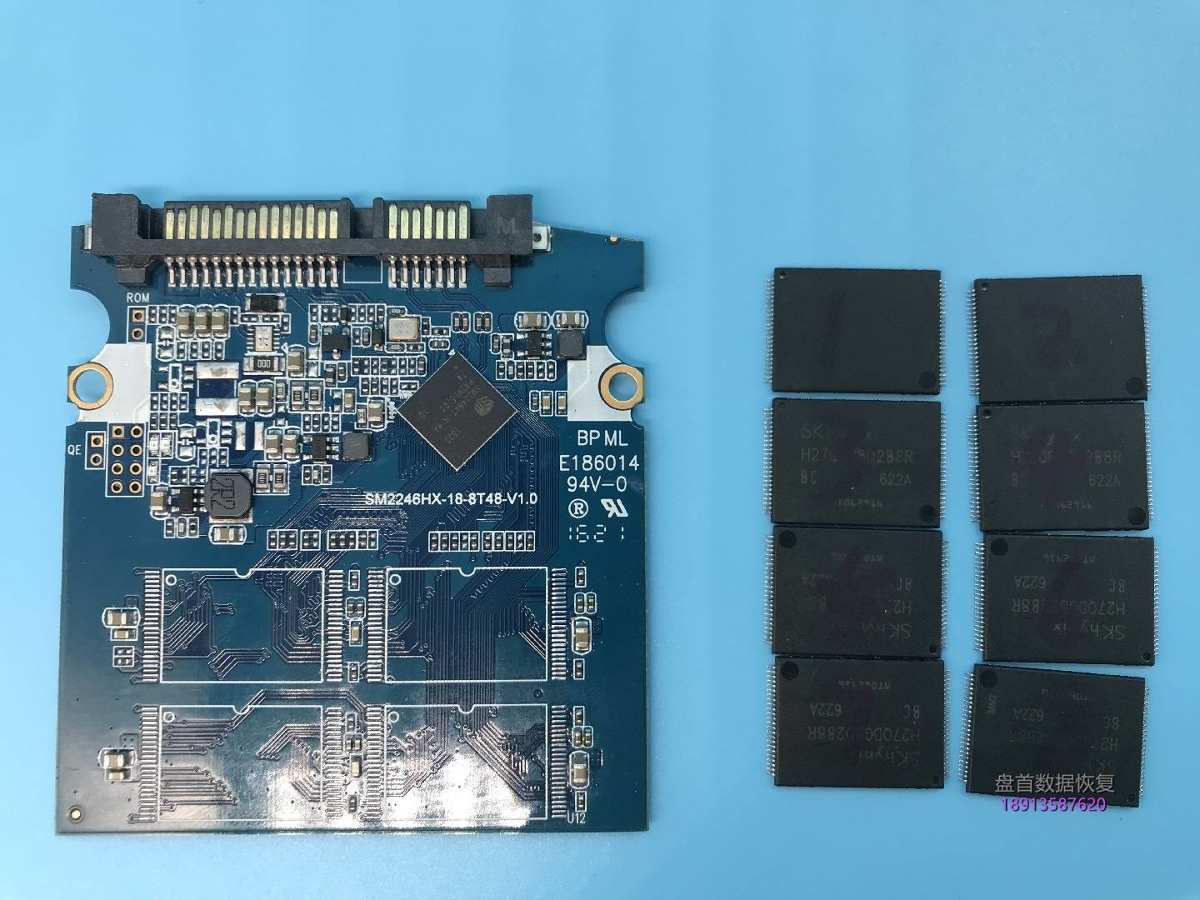 PC3000 SSD恢复SM2246XT黑块坏道太多无法读取使用芯片级数据恢复成功