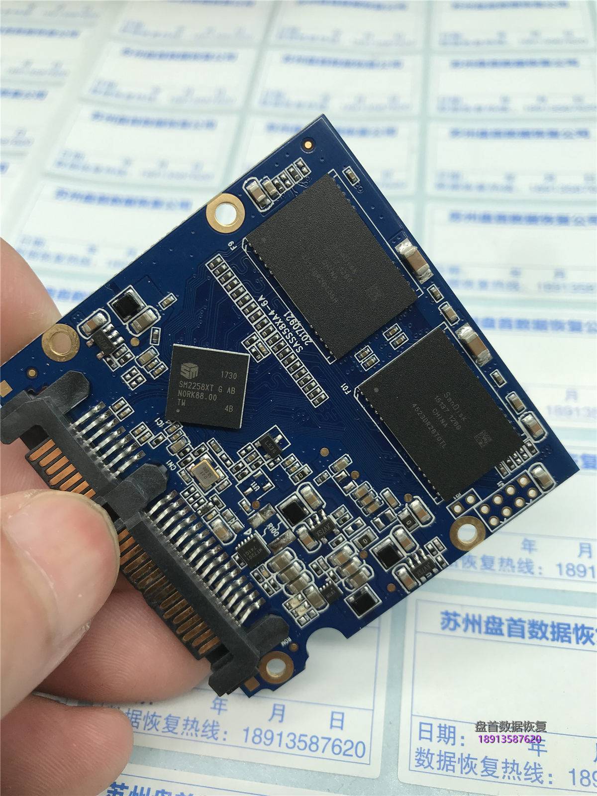 联想SL500无法识别PC3000显示BSY忙状态SM2258XT主控的SSD固态硬盘数据恢复成功