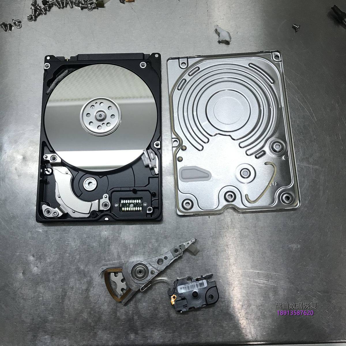 WD10JPVX-08JC3T5笔记本硬盘摔坏导致磁头损坏咔咔响开盘恢复成功