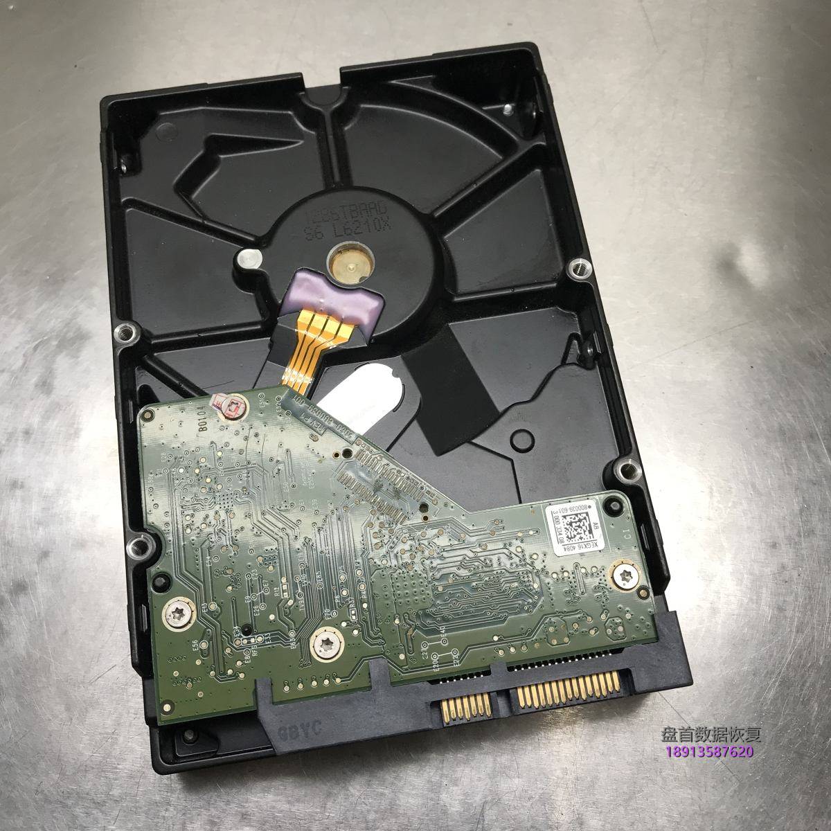 WD 1000G台式机硬盘磁头损坏开盘数据恢复成功