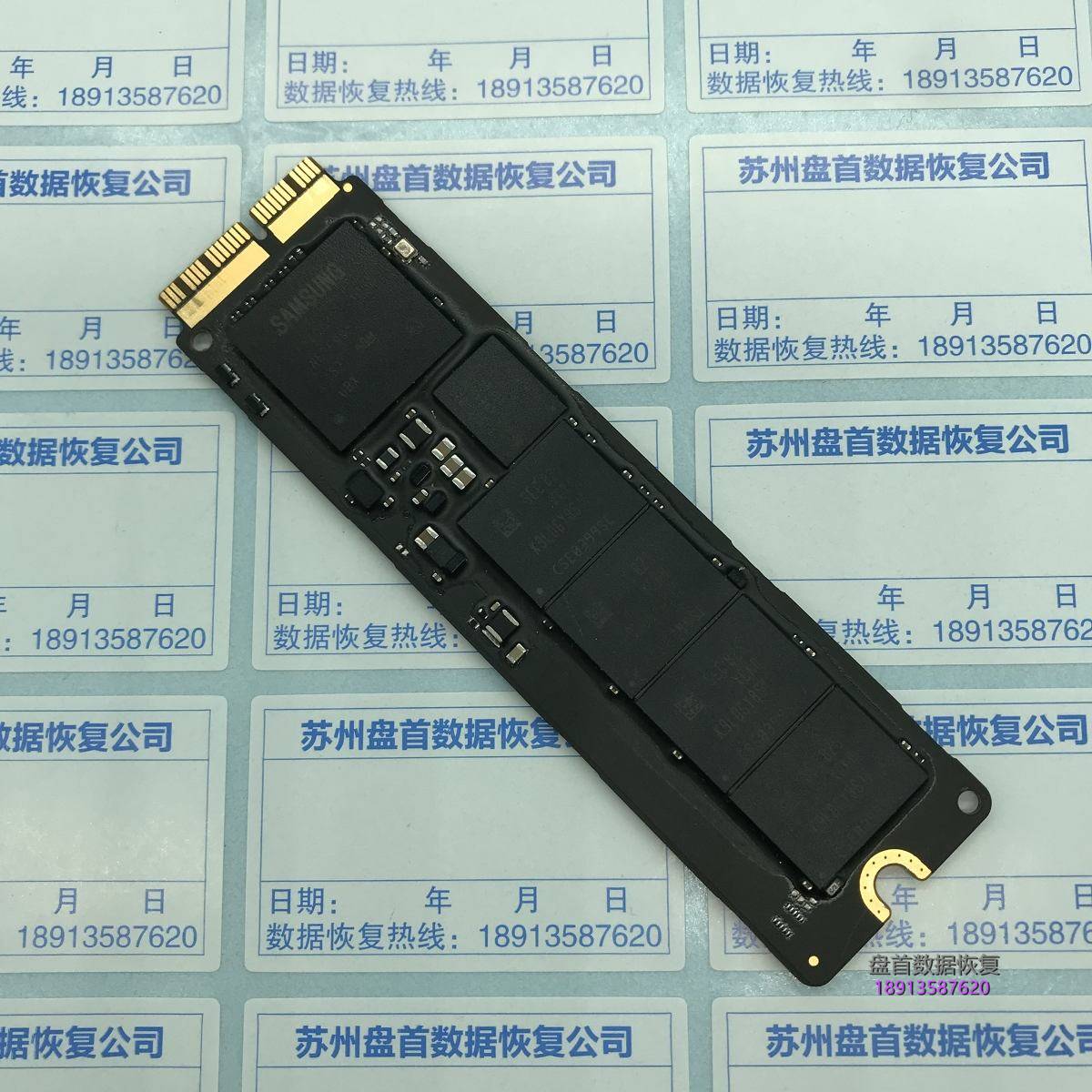 Mac苹果电脑开机出现文件夹问号禁止符号苹果SSD固态硬盘损坏无法识别数据恢复成功