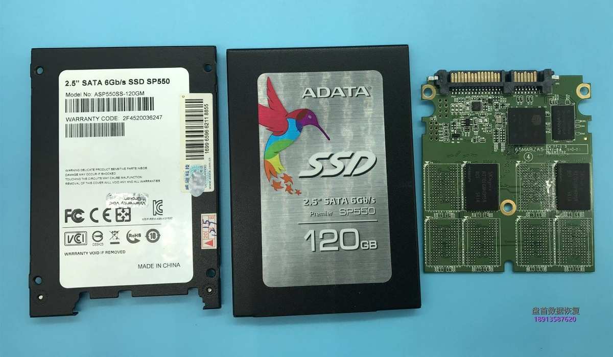 SM2256K主控突然掉盘无法读取修复成功威刚ADATA SP550 120G固态硬盘数据恢复