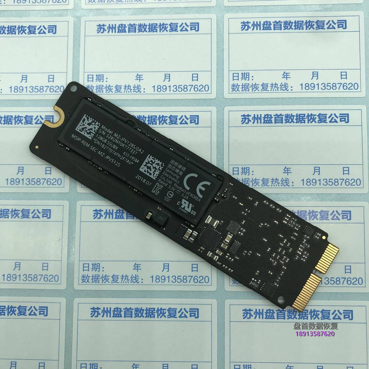 Mac苹果电脑开机出现文件夹问号禁止符号苹果SSD固态硬盘损坏无法识别数据恢复成功
