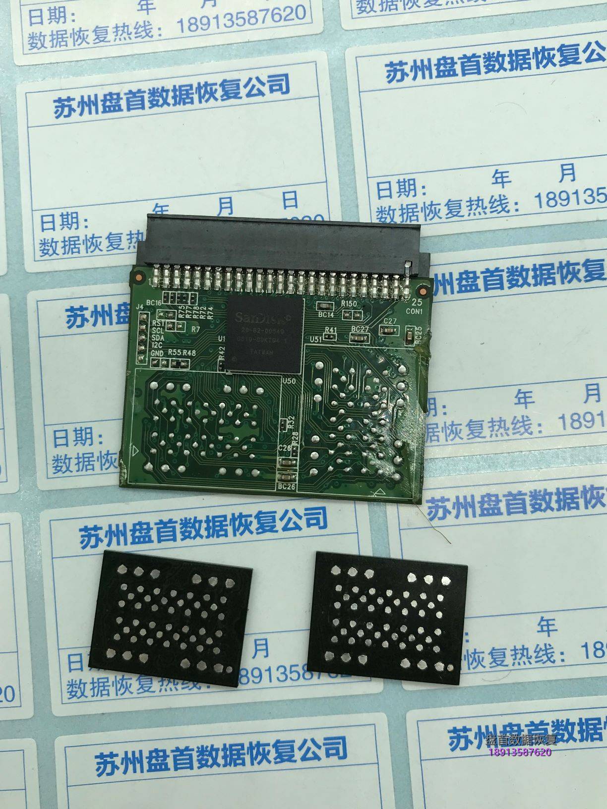 SanDisk闪迪64GCF卡显示64M主控20-82-00549芯片级数据恢复成功