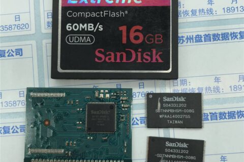 闪迪16GCF卡无法识别显示无媒体打开提示请将磁盘插入芯片级数据恢复成功