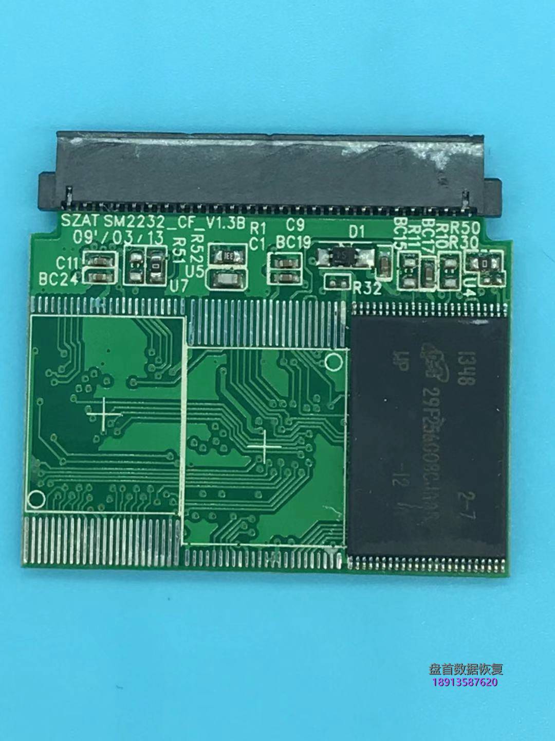 SANDISK闪迪CF卡64G相机里和电脑里均无法识别无法读取SM2232T主控芯片级数据恢复成功