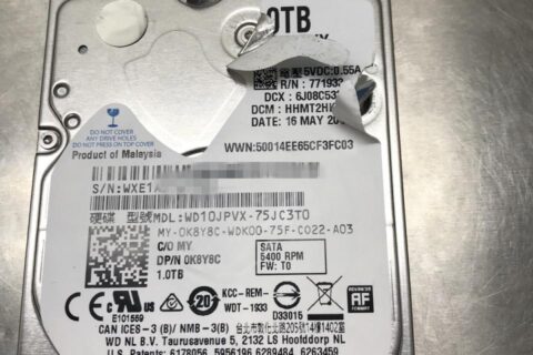 WD1TB笔记本硬盘二次开盘恢复成功