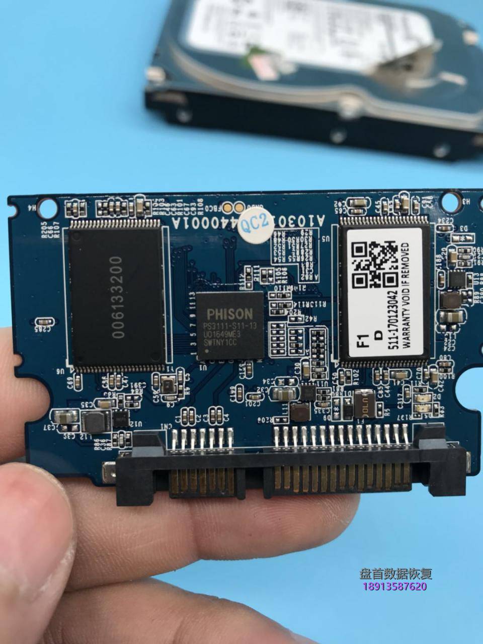 影驰120G固态硬盘识别成SATAFIRM S11(PS3111主控)数据恢复成功