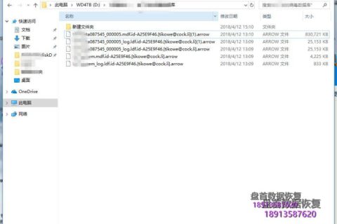 成功恢复 扩展名为.id-A25E9F46.[tikowe@cock.li].arrow的勒索病毒加密数据库
