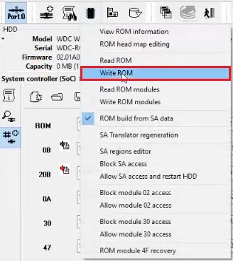 西部数据Western Digital 4F ROM模块恢复模式