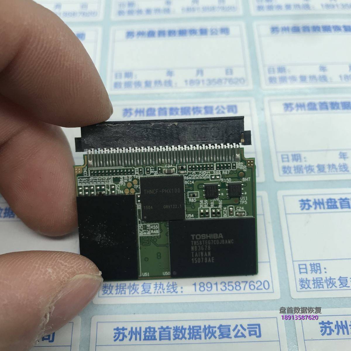 东芝TOSHIBA 1000X CF卡损坏识别不了容量显示32M进行芯片级数据恢复成功