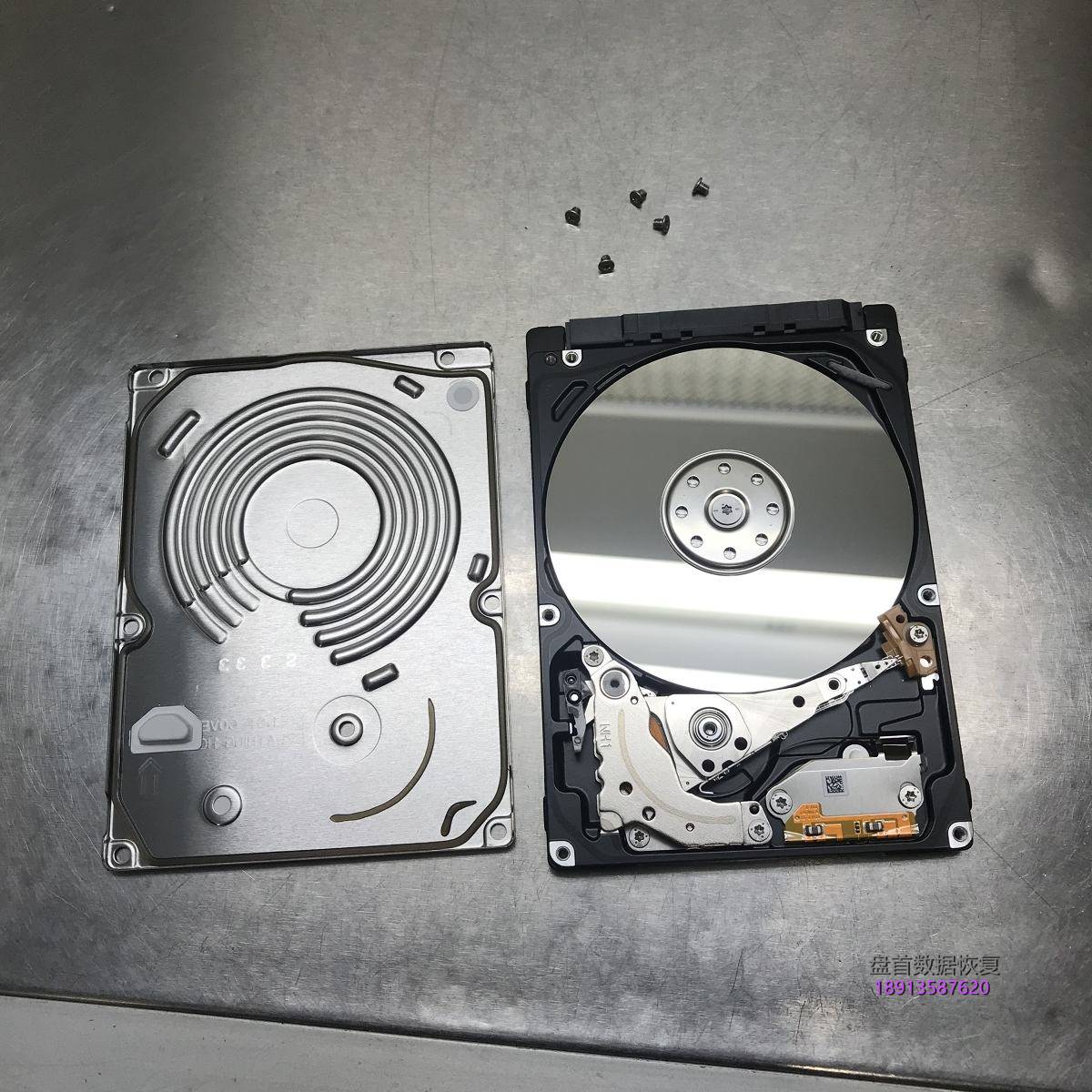 TOSHIBA MQ01ABF050笔记本硬盘通电异响磁头损坏开盘数据恢复成功
