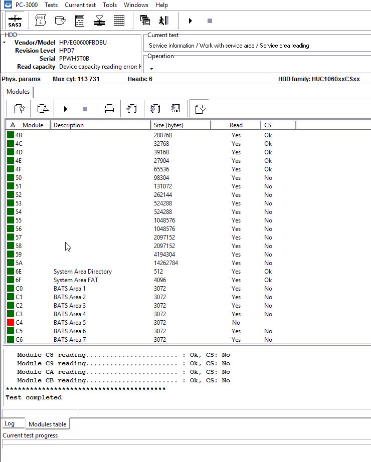 PC3000 SAS  HGST硬盘如何找到一个坏磁头的问题?