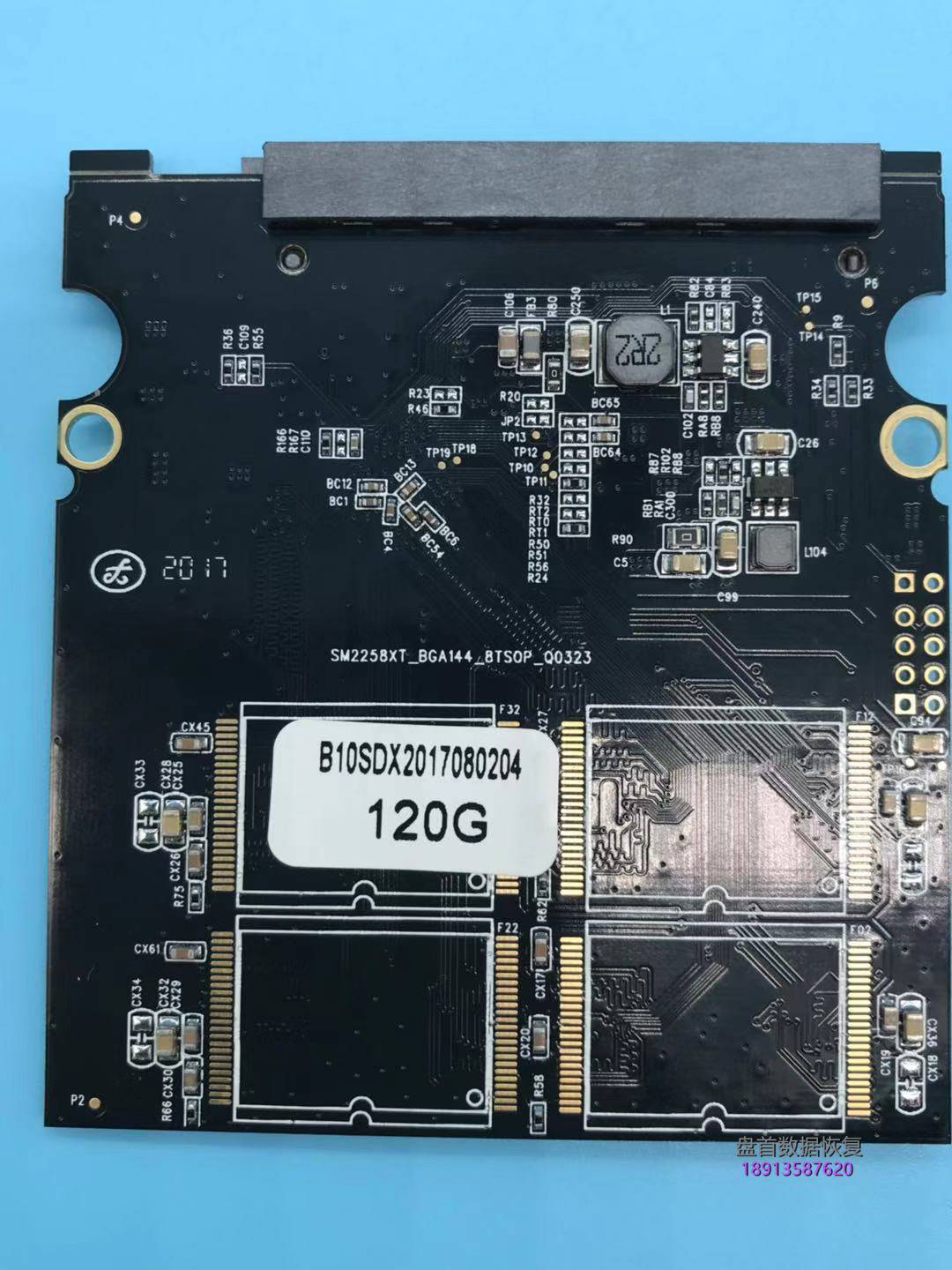 SM2258XT德乐120G固态硬盘掉盘不认盘无法读取数据恢复成功