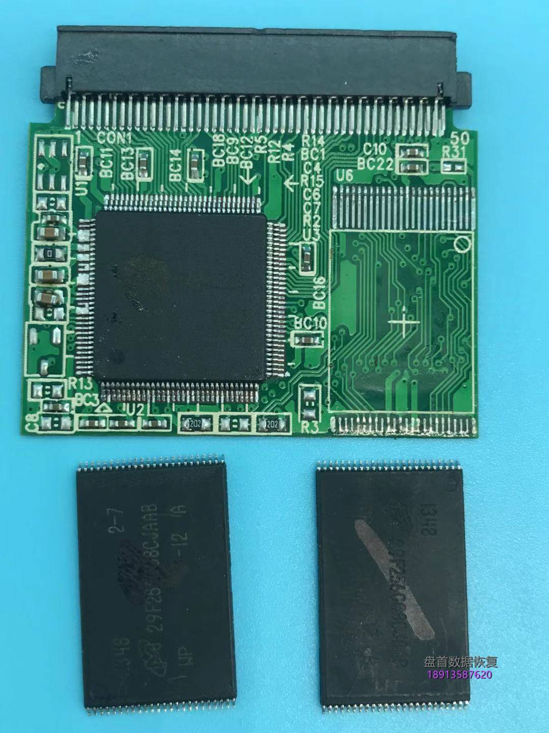 SANDISK闪迪CF卡64G相机里和电脑里均无法识别无法读取SM2232T主控芯片级数据恢复成功