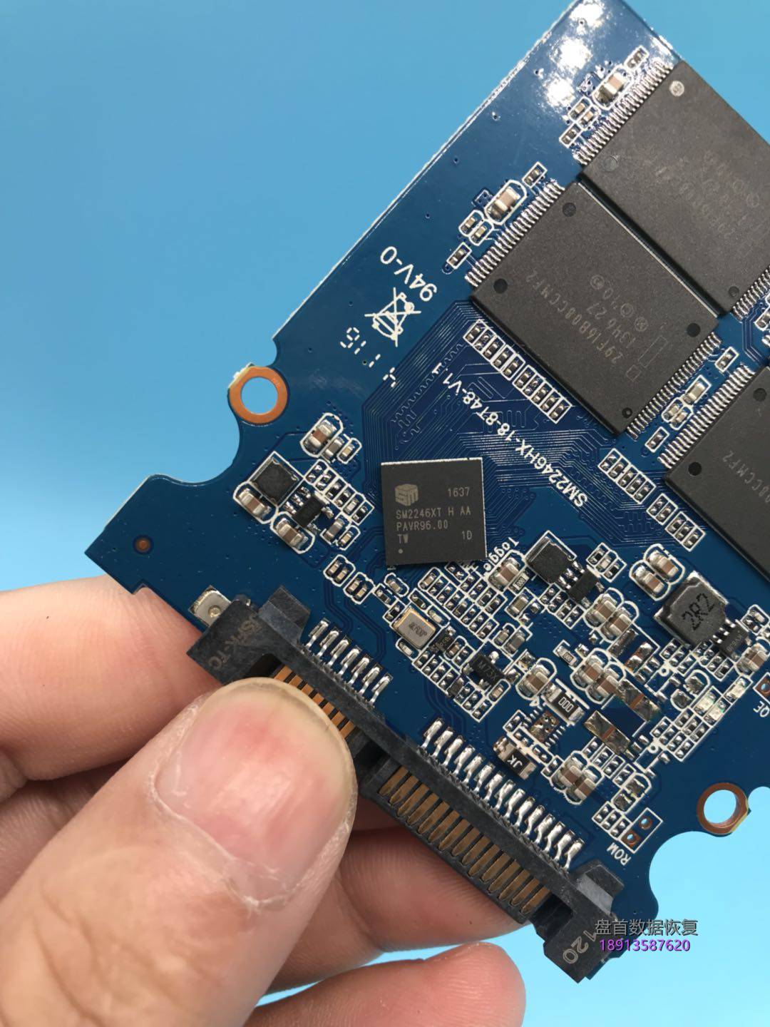SM2246XT主控型号SSD固态硬盘不认盘无法识别掉盘不读盘数据恢复成功