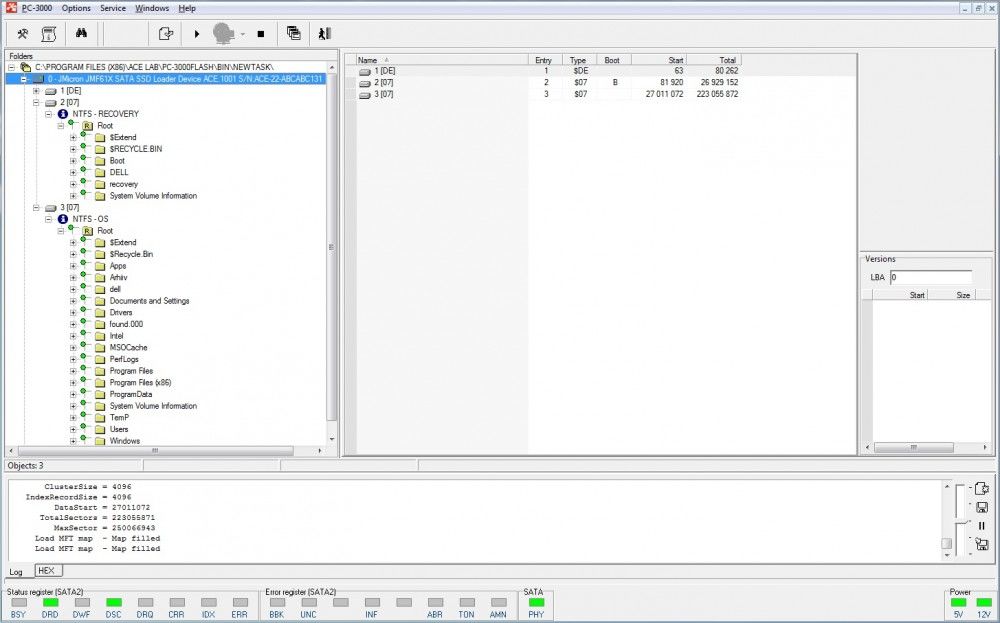 PC-3000 SSD Active Utilities主要概念描述
