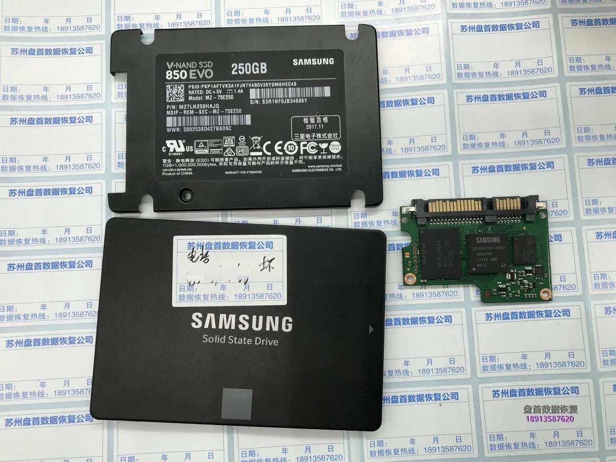 MZ-75E250三星850 EVO主控型号S4LN062X01-Y030主控短路温度过高电流过高芯片级数据恢复成功