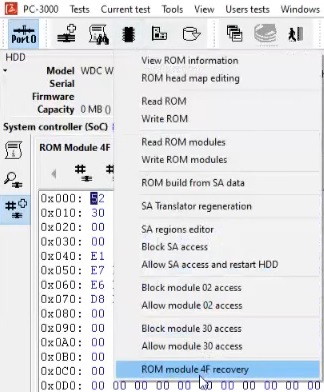 西部数据Western Digital 4F ROM模块恢复模式
