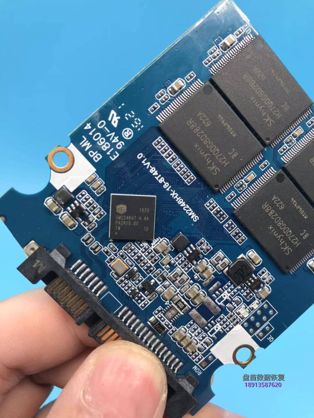 PC3000 SSD恢复SM2246XT黑块坏道太多无法读取使用芯片级数据恢复成功
