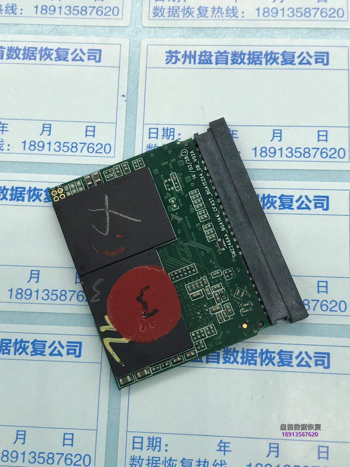 雷克沙CFast 2.0 3600X高速CF卡损坏无法识别芯片级数据恢复完美成功